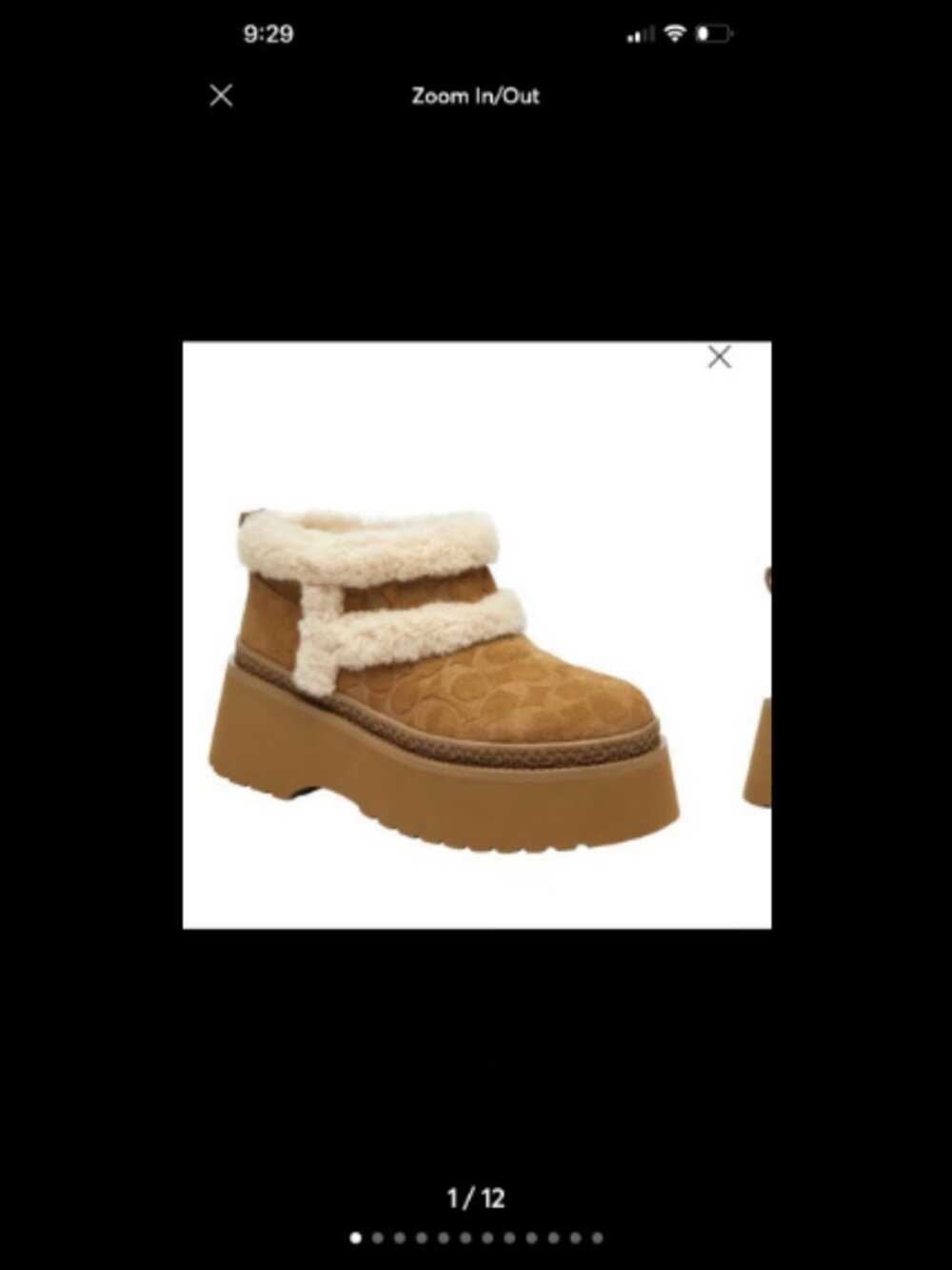 Coach Christina Pull‑On Shearling Bootie NWB Women’s Size 9 - B185